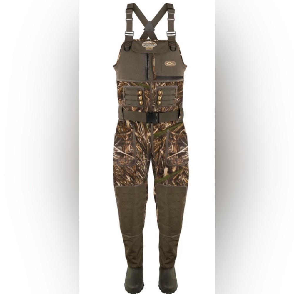 - New W/O tags.
- No box
- Drake EQWADER Wading System in Mossy Oak Blades.